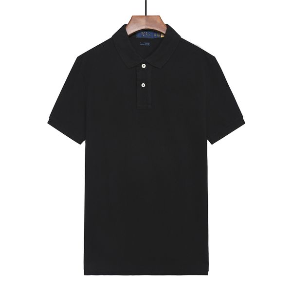 

wholesale 2053 summer new polos shirts european and american men's short sleeves casual colorblock cotton large size embroidered fashio, White;black