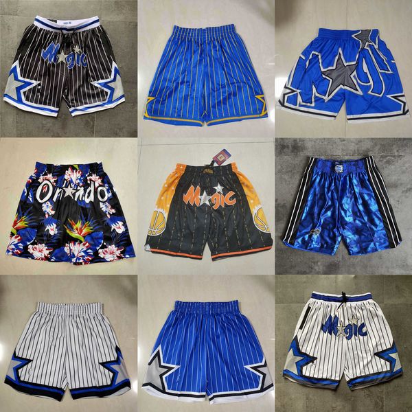 

orlando''magic''men throwback basketball shorts pocket, Black