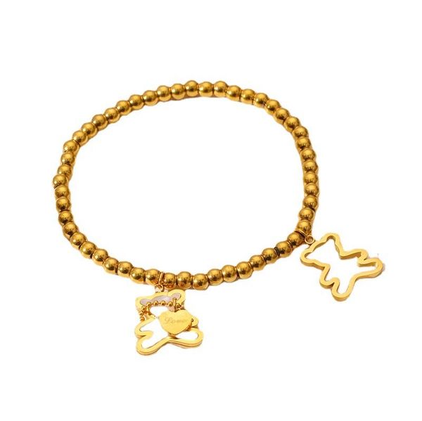 

titanium steel chain heart love charm bracelet fashion trendy bracelets women fashion party jewelry gift, Golden;silver