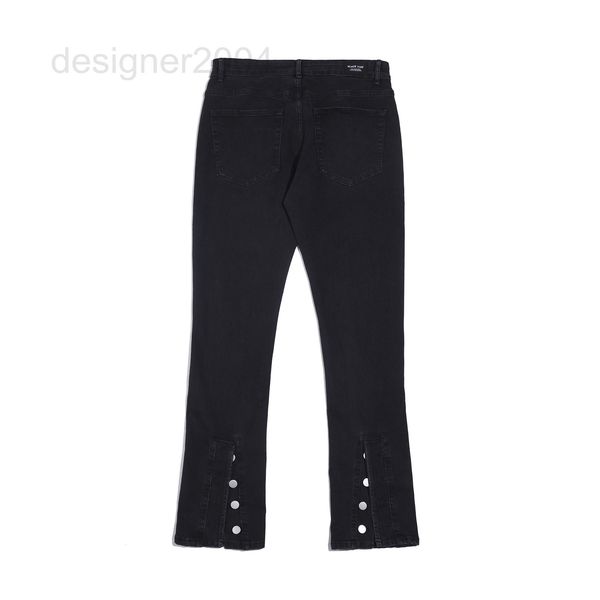 

men's jeans designer spring and summer new breasted micro flare pants vibe vintage black slim fit 8smr, Blue