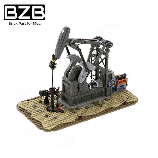 

blocks bzb moc excavator engineering creative high-tech oil pump jack building block model kids toys diy brick parts gifts t220901