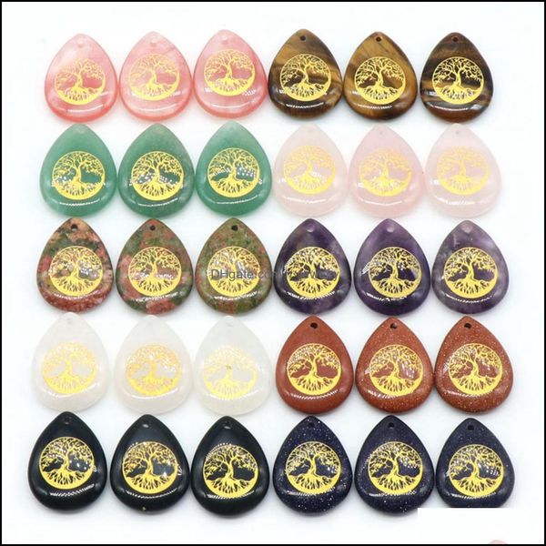 

loose gemstones gold tree teardrop gemstone 25x3m chakra healing crystal palm worry thumbled therapy geometry waterdrop dhseller2010 dhgiz, Black