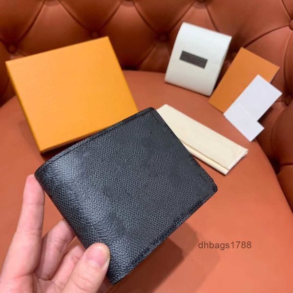 

wallets 2022 new classic men plaid women high with quality wallet short gift luxury flower style leather purse box cardholder paris, Red;black