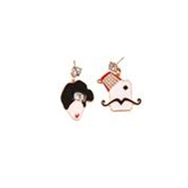 

charm european and american cross-border new christmas decorations ear acupuncture creative color forest man doll earrings simple earrings, Golden