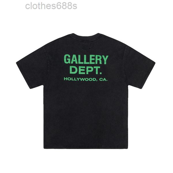 

men's t shirts hip hop galleryysie 2022 designer shirts depts mens 22ss new letter printed short sleeve high street washed old round ne, White;black