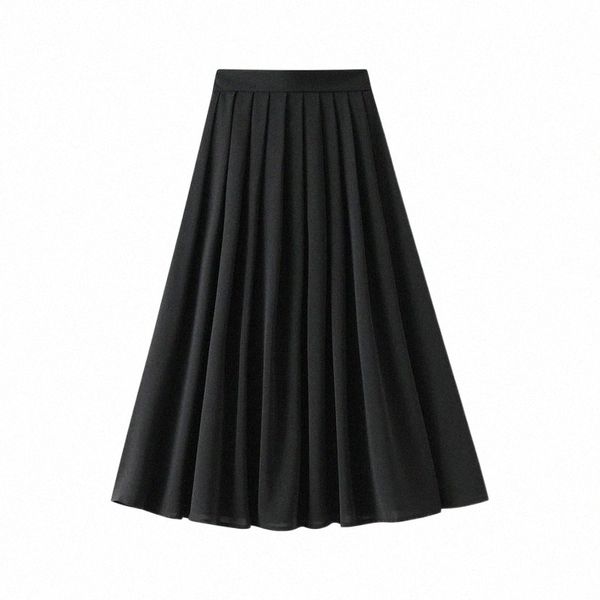 

skirts black casual midi pleated skirt summer women fashion korean spring high waist pink all-match sun school skirts female k3va#