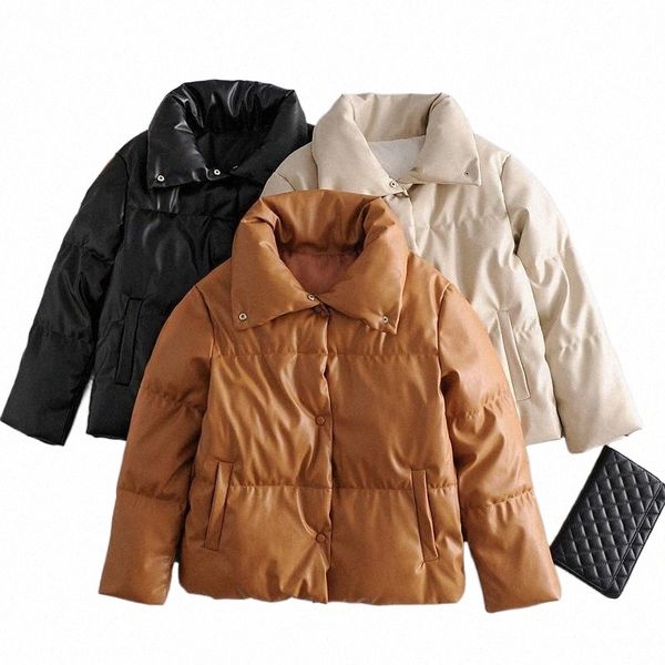 

women's leather & faux leather women's leather & faux design winter clothes artificial cotton coat pretty females jacket p7k4#, Black