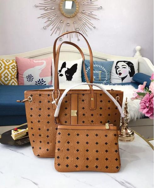 

pink women luxurys designers bags double side shoulder leather bag 2pcs/set the large capacity lash tote bags fashion handbag clucth