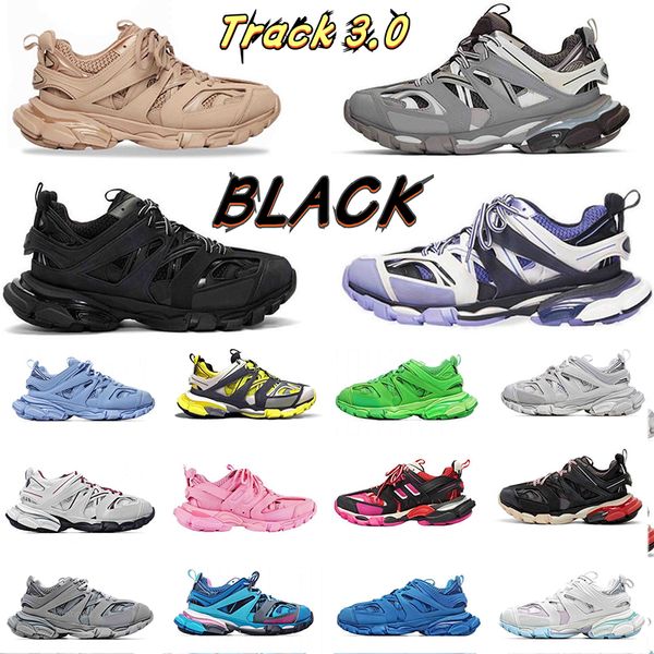 

boots designer luxury men women casual shoes track 3 3.0 triple white black sneakers tess.s. gomma leather trainer nylon printed platform tr
