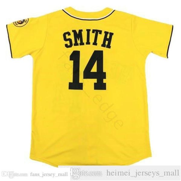 

baseball mens the fresh prince of bel-air academy #14 will smith jerseys yellow stitched jersey shirt, Black
