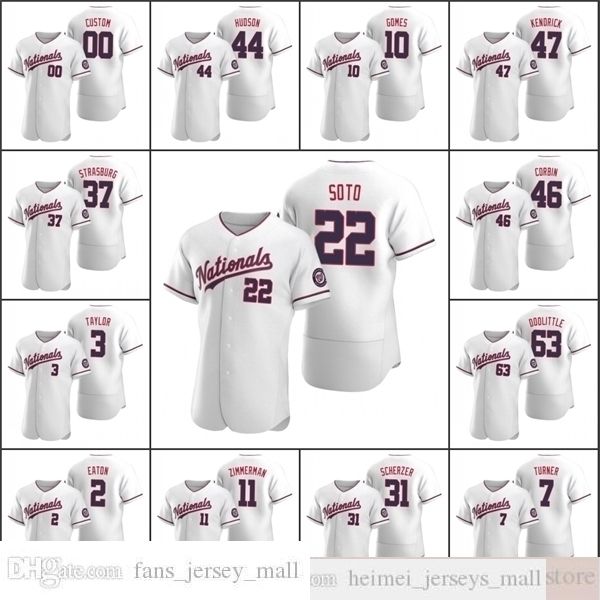 

custom baseball men 31 max scherzer 22 juan soto baseball jerseys 37 stephen strasburg gomes corbin women youth white alternate jersey, Black