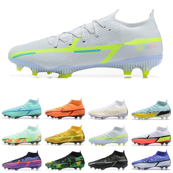 

soccer shoes football sneakers mens trainers firm ground high low racer blue men outdoor phantom gt2 elite df fg