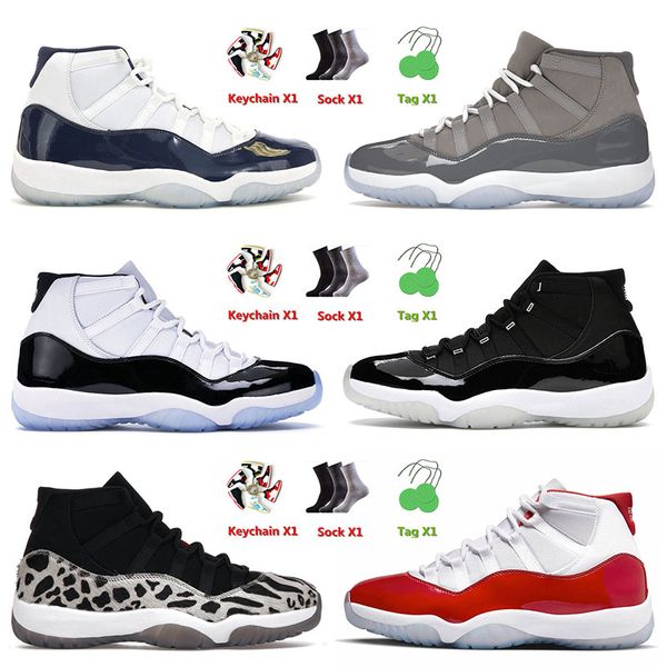 

fashion 11 11s xi men basketball shoes jumpman cool grey 25th anniversary cherry legend blue varsity red concord bred sneakers sports traine