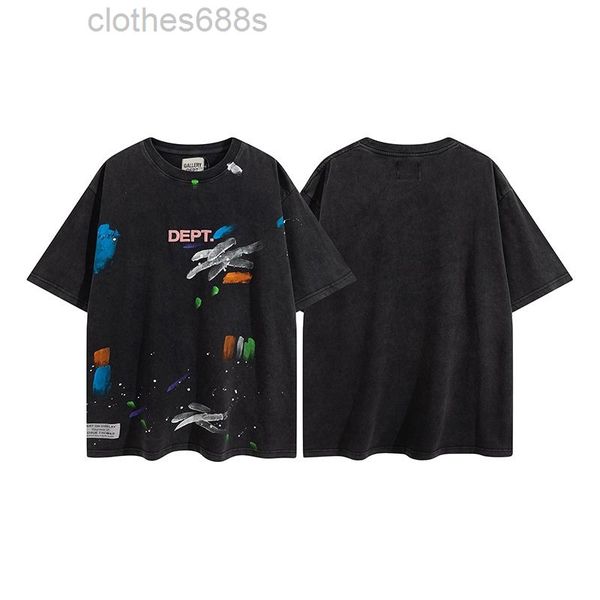 

men's t shirts hip hop galleryysie 2022 designer shirts depts mens summer letter print short sleeve high street retro high street washe, White;black