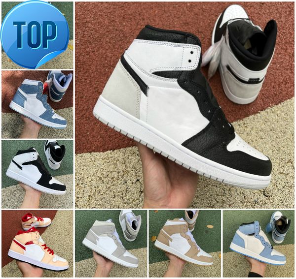 

boots mens 1 high og basketball shoes 1s university blue silver royal toe black metallic gold mid smoke grey unc patent men women sneakers