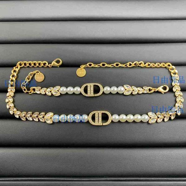 

set necklace new letter eye drill wheat ear pearl sweater chain bracelet temperament fashion jewelry, Silver