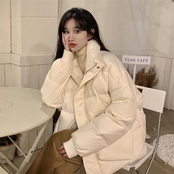 

womens down parkas make firm offers to loose waffle collar bread served cottonpadded jacket female languid is lazy thickening cottonpadded c, Black