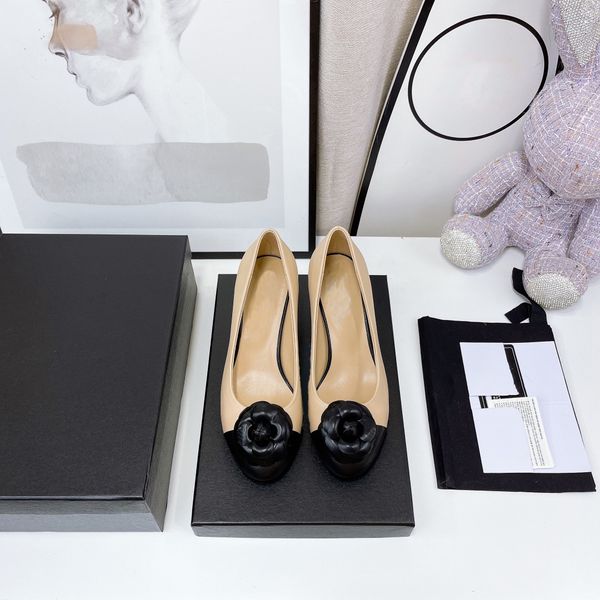 

the latest designer camellia sandals for early autumn 2022 are popular elegant noble and comfortable low heels euro 34-40 us 4-9, Black