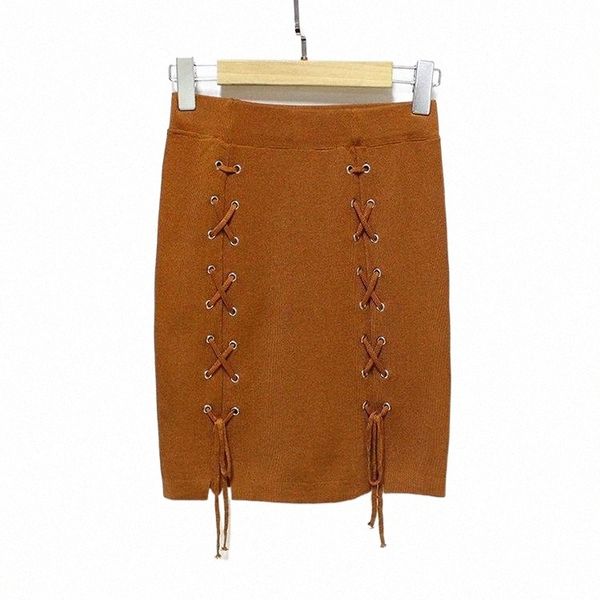 

skirts skirts womens natural polyester skirt europe and america 2022 spring autumn knot elastic slim bag hip x4yj#, Black