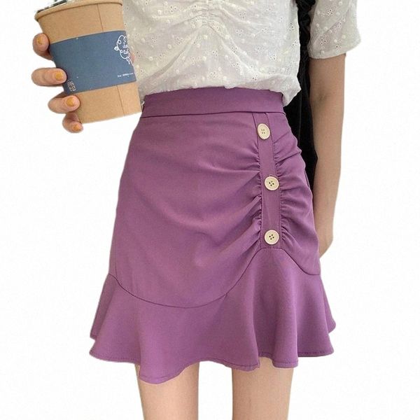 

skirts skirts ruffles yellow women's clothing sweet trumpet mini-skirts fashion brand summer ladies high waist trend temperament pleate, Black