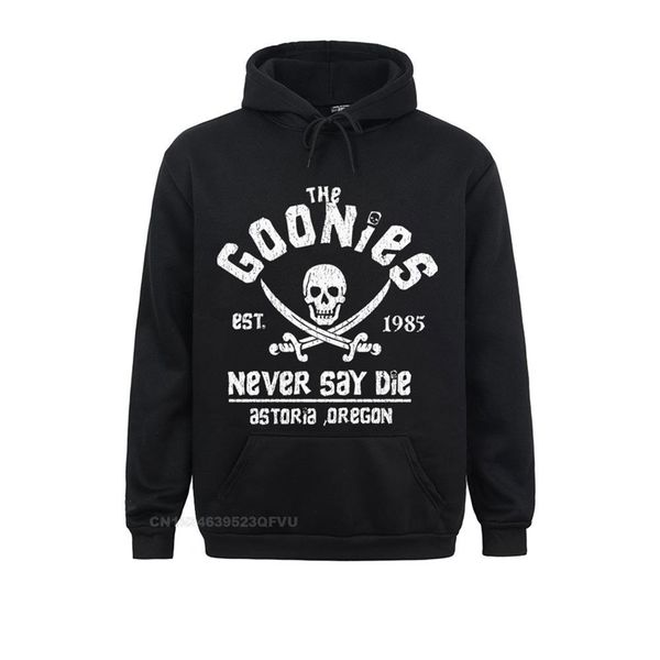 

mens hoodies sweatshirts mens goonies pullover hoodie goonies hoodie graphic pullover hoodie fun percent cotton beach male big kawaii clothe, Black