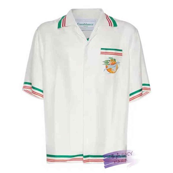

fashion shirt 2022 designer t shirts casablance casual loose silk shirt hawaii swimming pool shirts colorful whisky t shirt gradient casa sh, White;black