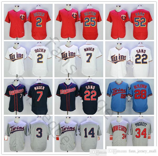 

2019th man women kids baseball jerseys 22 miguel sano 25 byron buxton 26 max kepler 7 joe mauer kent hrbek bert blyleven kirby puckett, Black