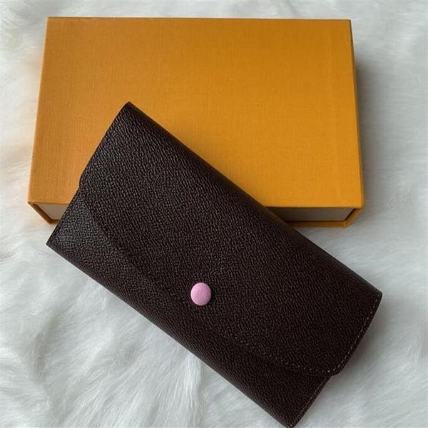 

9 colors wallets fashion single zipper pocke men women leather wallet lady ladies long purse with orange box card d60136249i, Red;black