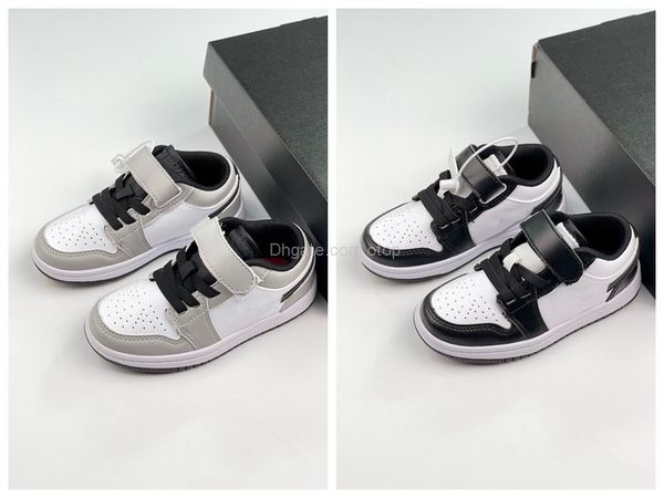 

kids toddler 1 low running shoes gray white black white light smoke gray sport girls boys children basketball students sneakers us size 6c-5