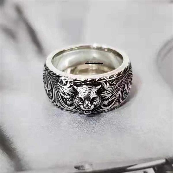 

designer tiger letters ring fashion jewelry man's wedding promise ring woman's gift in the box290m2937, Silver