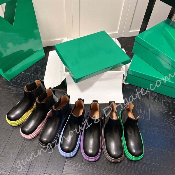 

fashion women's boots raised grain color matching flange ankle boot for women 7colors, Black