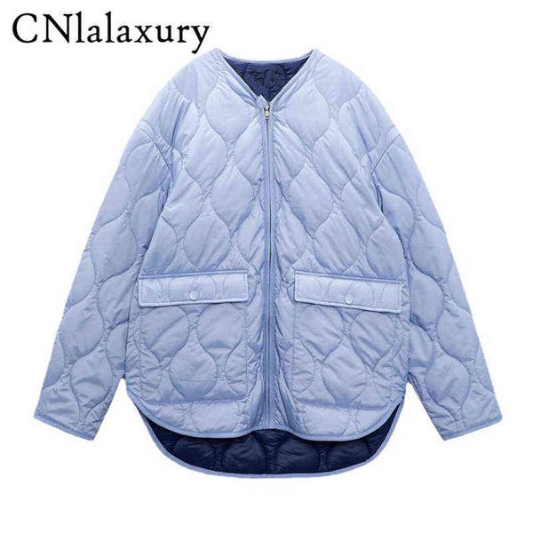 

women's down parkas cnlalaxury new 2022 spring autumn women jackets thin parkas oversize vintage long sleeve coat femme chic outwear t2, Black