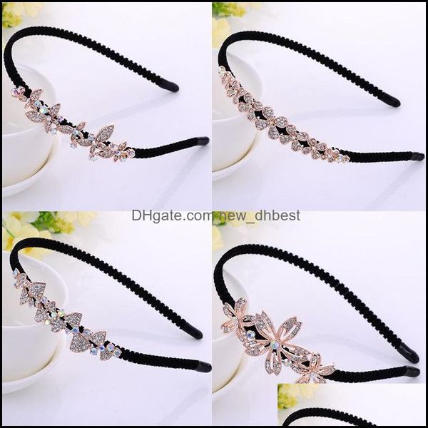 

headbands new bow diamonds non-slip ladies head hoop jewelry tg018 mix order 30 pieces a lot 300c3 drop deliver newdhdhhrl, Silver