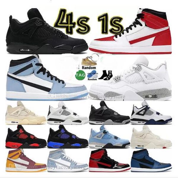 

high 4s 4 basketball shoes shoe university blue white oero shimmer black cat lightning union noir fire red bred pure money metallic sneakers