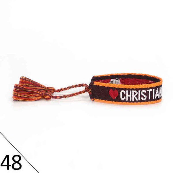 

brand fashion bracelets woven friendship for womens handmade braided luxury bracelet designers with tassel print embroidery mens jewelry ban, Golden;silver