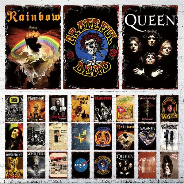 

painting metal tin sign retro music rock band picture signs vintage poster wall art decor for cafe pub club bar iron plaque 20 30 cm209w