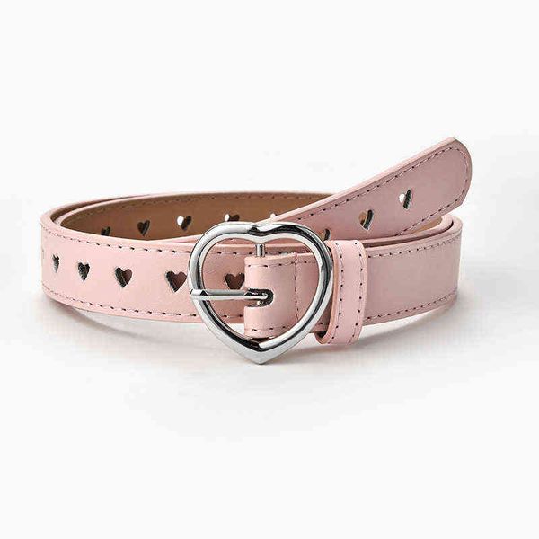 

belts children faux leather kids cute peach heart buckle for girls solid waistband love eyelet grommet waist, Black;brown