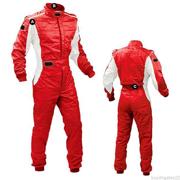 

men's tracksuits f1 car racing suit go kart suit overalls men women double layer windproof waterproof karting suits, Gray