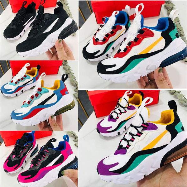 

react 27c kids running shoes phantom university gold geometric infant small boys girls trainers outdoor athletic children toddlers snea235y, Black