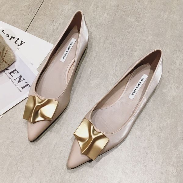 

dress shoes women flats summer solid color stylish lady flat heel pointed toe pink sky blue 31-46 female slipons leather 220902, Black