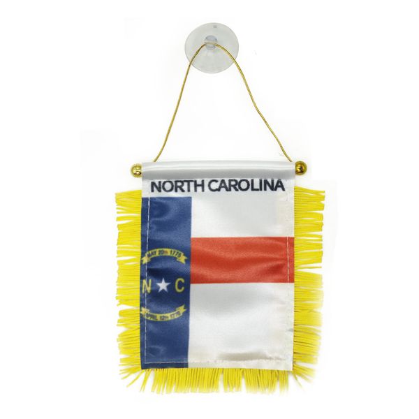 

north carolina mini flag banner 10x15 cm us state of pennant with suction cup for home office door decor