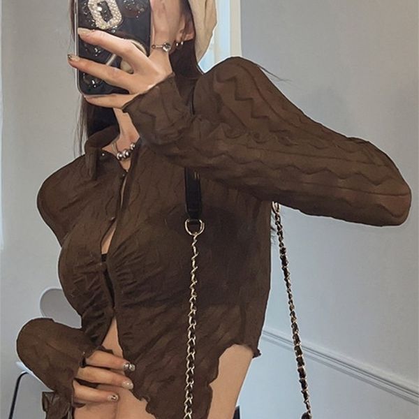 

womens tshirt tonngirls grunge aesthetic t shirt women turndown collar korean style crop y2k vintage shirt female tee shirt femme summer 22, White