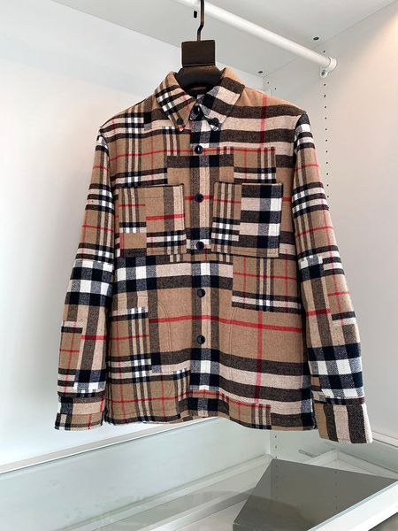 

design new men's wool coat shirt comfortable casual shirt and jacket, White;black