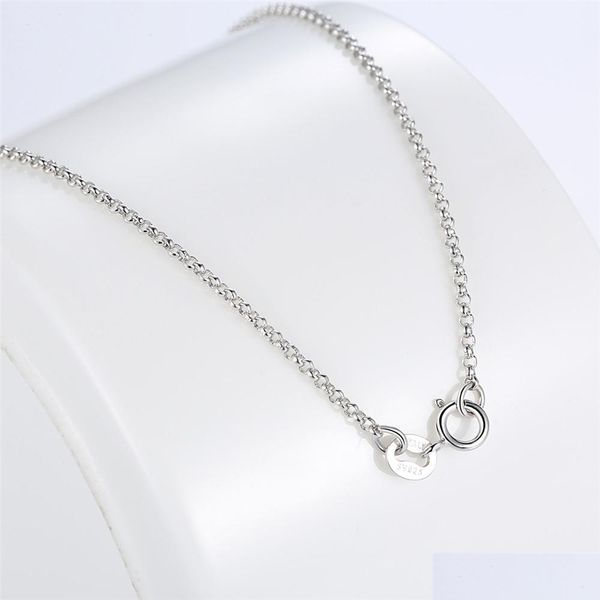 

chains classic basic chain 100% real 925 sterling sier lobster clasp necklace fit for pendant women men fine jewelry 576 t2 yydhhome dhuvx, Silver