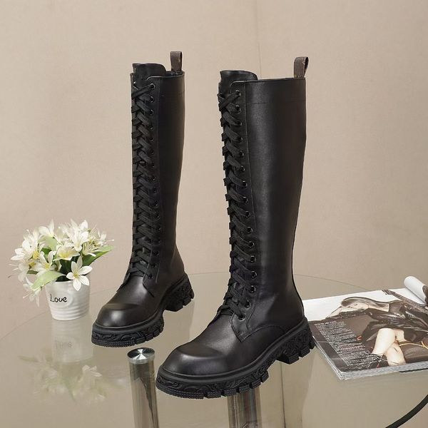 

tire designer women boots luxury chelsea martin knee boot womens men motocycle ankle half anti- 0718, Black