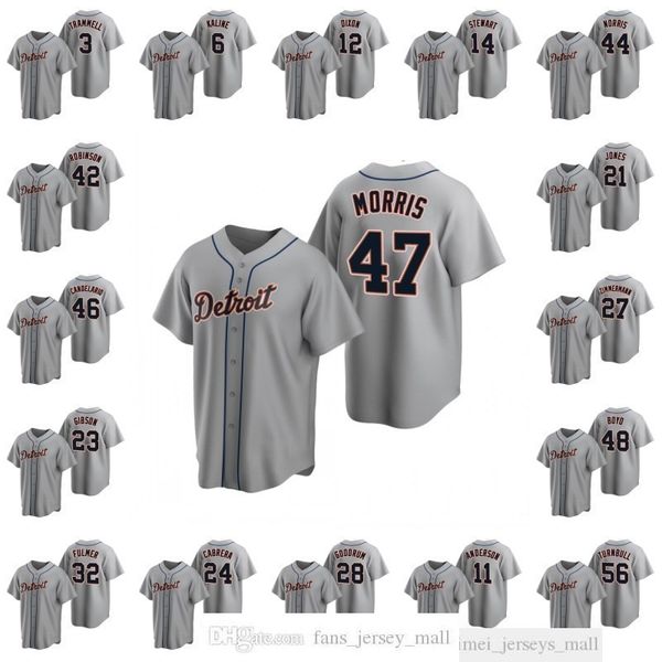 

2021 baseball men jackie robinson daniel norris jerseys niko goodrum miguel cabrera women youth kids stitched jersey, Black