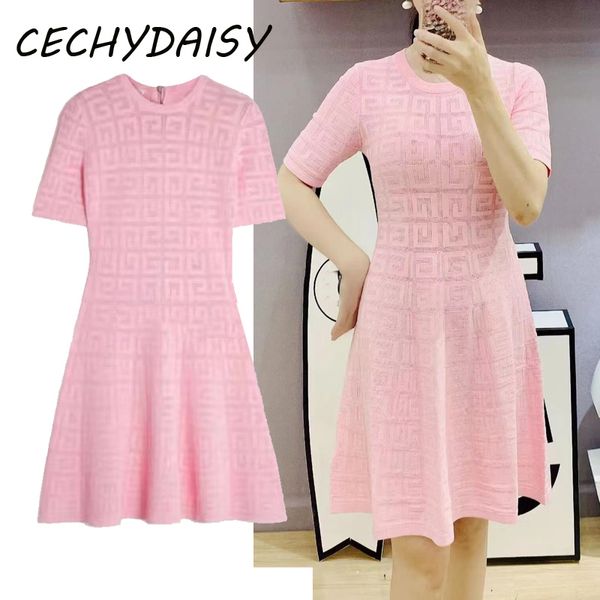 

knitted dress women o-neck short sleeve solid high street a-line elegant vintage traf mini dresses pulls vestido robes femme y2k, Black;gray