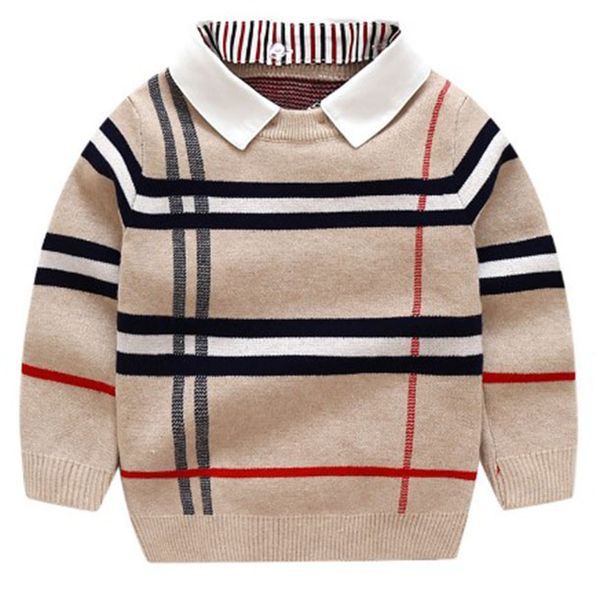 

autumn winter boys cardigan sweater knitted striped sweater toddler kids long sleeve pullover children fashion sweaters clothes, Blue