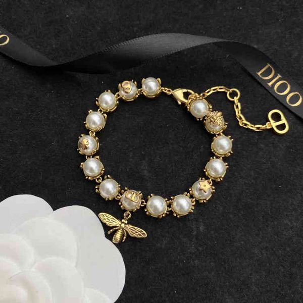 

string pearl old alphanumeric fashion women's necklace bracelet, Black