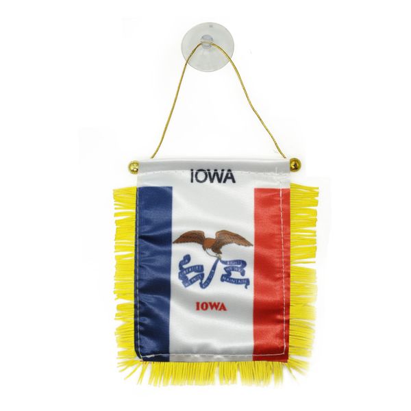 

iowa mini flag banner 10x15 cm us state of iowa pennant with suction cup for home office door decor